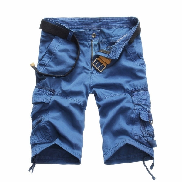 full blue cargo shorts