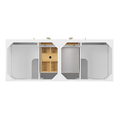 James Martin Vanities Myrrin 60 Double Vanity, Bright White