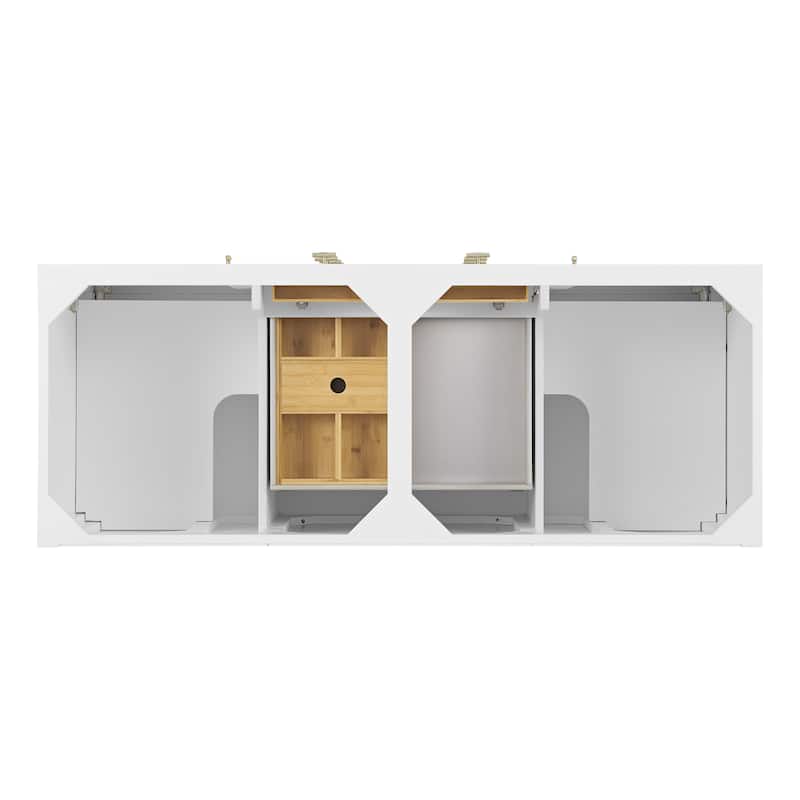 James Martin Vanities Myrrin 60" Double Vanity, Bright White