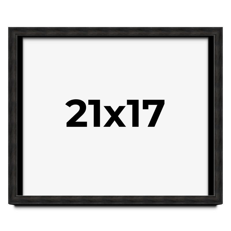 21x17 Shadow Box Black Rustic Barnwood Display Frame | 1.125 Inch
