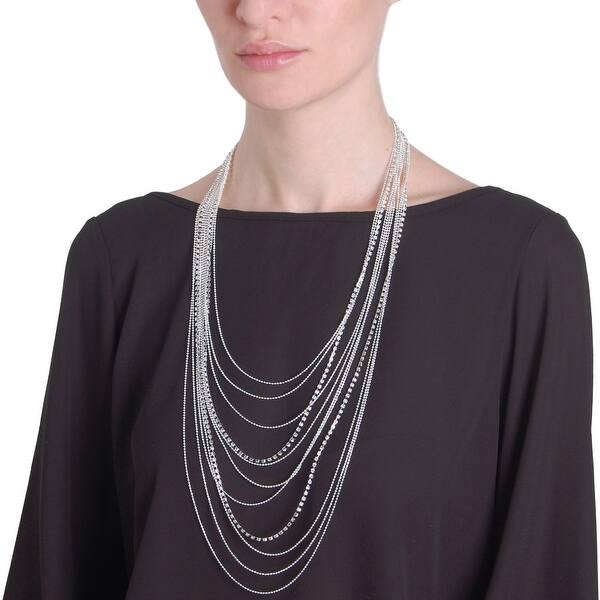 Get Wallpaper Shop Humble Chic Waterfall Jewel Long Necklace Multi Strand For iPhone Free