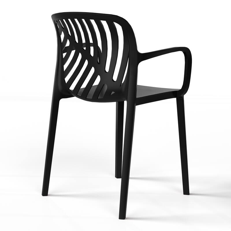 Frond and Form Outdoor Patio Stacking Dining Armchair (Set of 2)