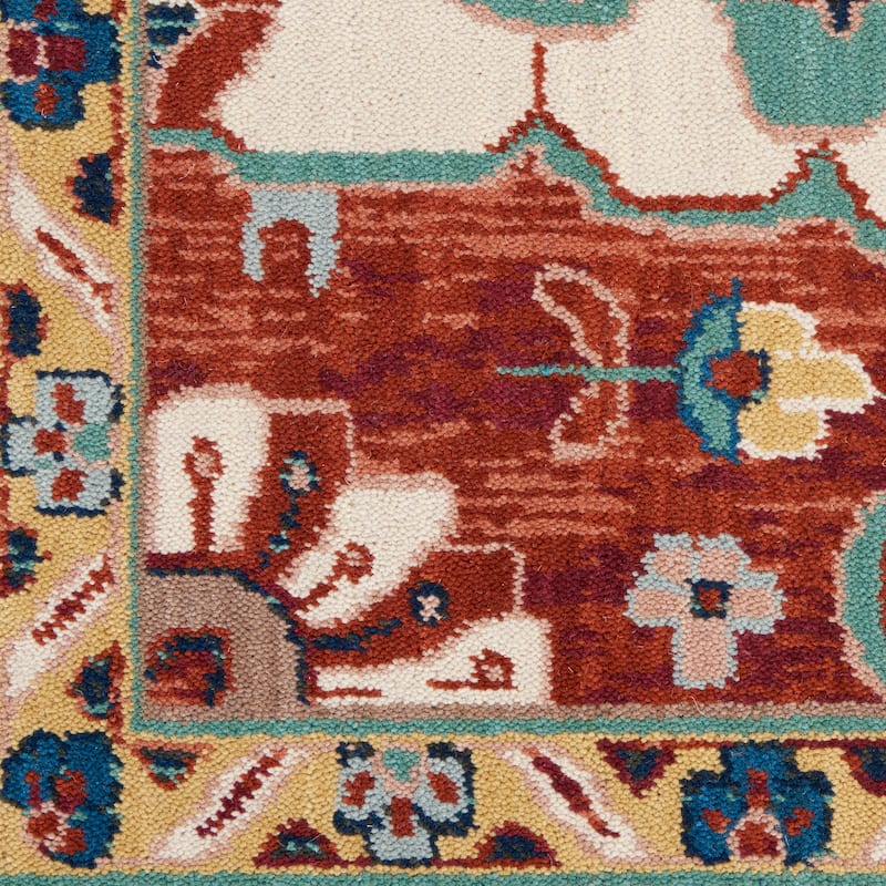 Nourison Parisa Traditional Persian Medallion Bordered Area Rug