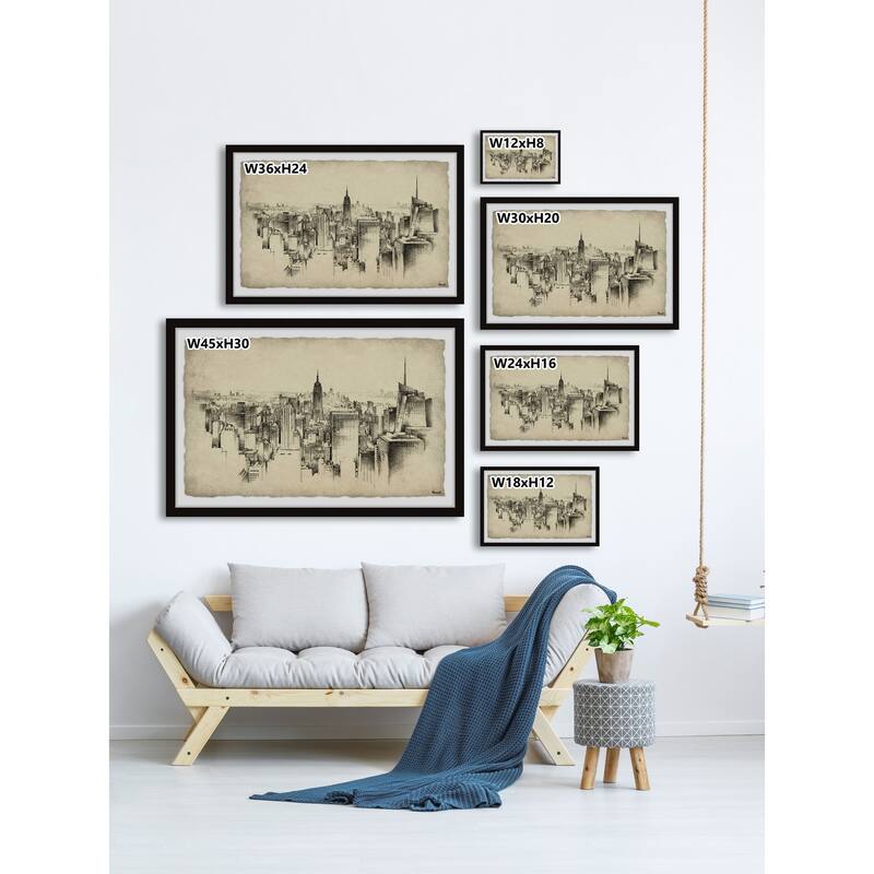 NY City Skyline Framed Print