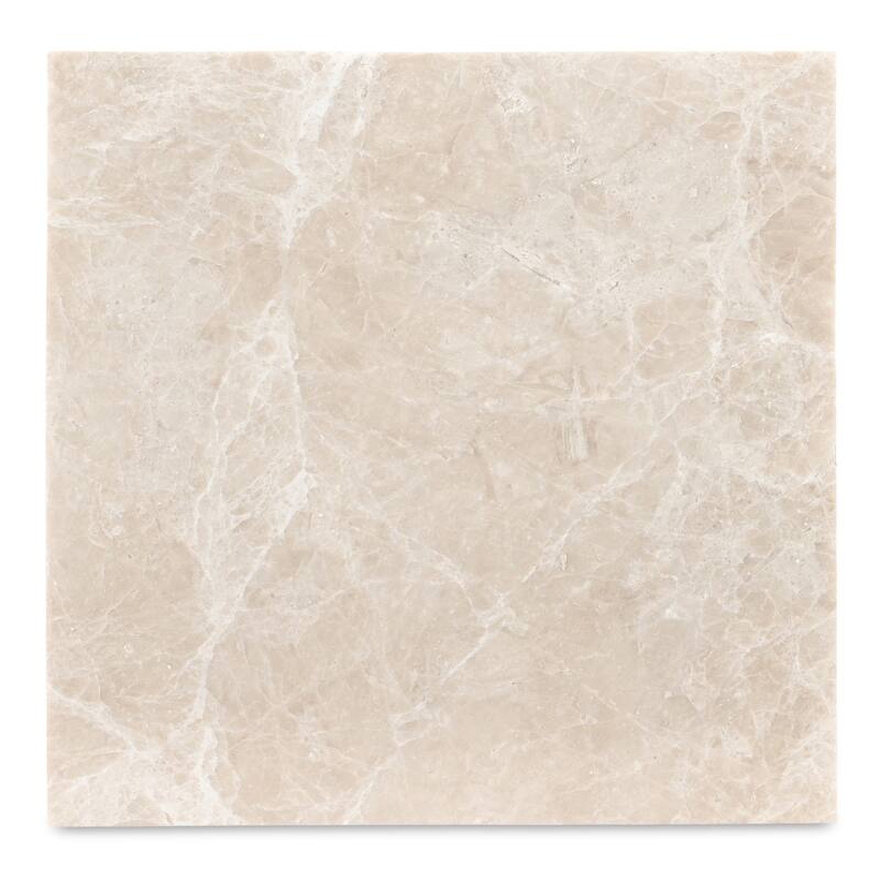 NADAAL STUDIOS Tylienne Side Table, Italian Botticino Marble, Hammered Blackened Iron Base