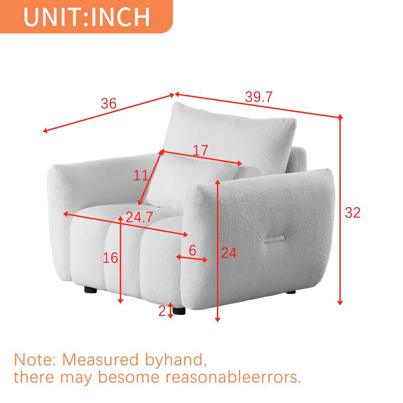 82'' Fabric 3-Seater Sofa with Plush Back Pillows, Solid Wood Frame, and Comfortable Foam Cushions