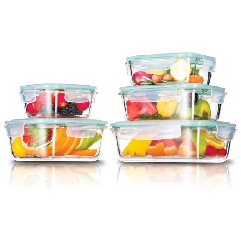 Westinghouse 5-Piece Glass Food Storage Container Set - 320 to 1050ml