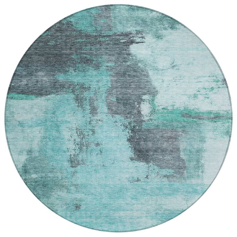 HomeRoots Abstract Transitional Rectangle Outdoor Rug