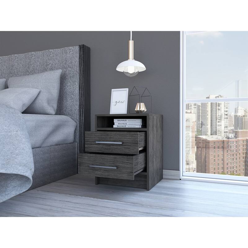 Superior Top Nightstand with Two Drawers