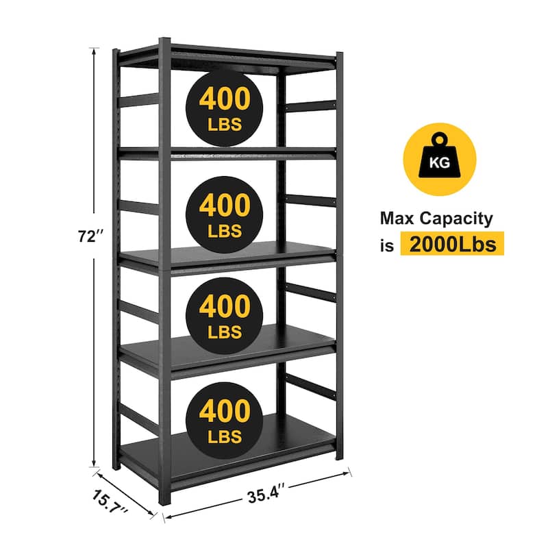 Heavy duty shelving unit with adjustable shelves