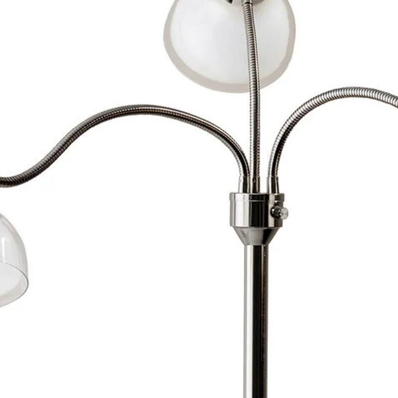 Metal Tree Floor Lamp with 3 Lights Bowl Shade and Switch Rotary Socket - 30” x 30” x 69” (D x W x H)