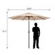 9FT Central Umbrella Waterproof Folding Sunshade (Resin Baseis not included)