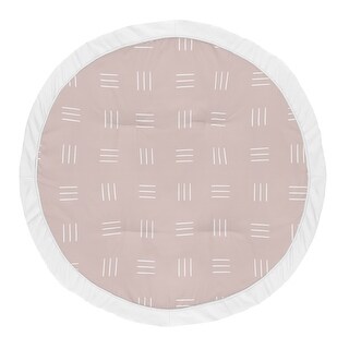 Mauve White Boho Mudcloth Baby Tummy Time Playmat Pink Dusty Rose ...