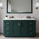 Option Green / White Quartz Top / Brushed Gold Hardware
