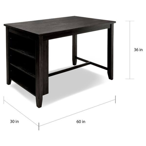 Furniture of America Blye Rustic Grey 60-inch Solid Wood Counter Table