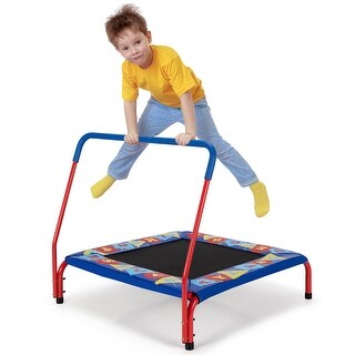 Costway 36" Kids Square Trampoline Indoor Outdoor Rebounder W/Foam - See Details