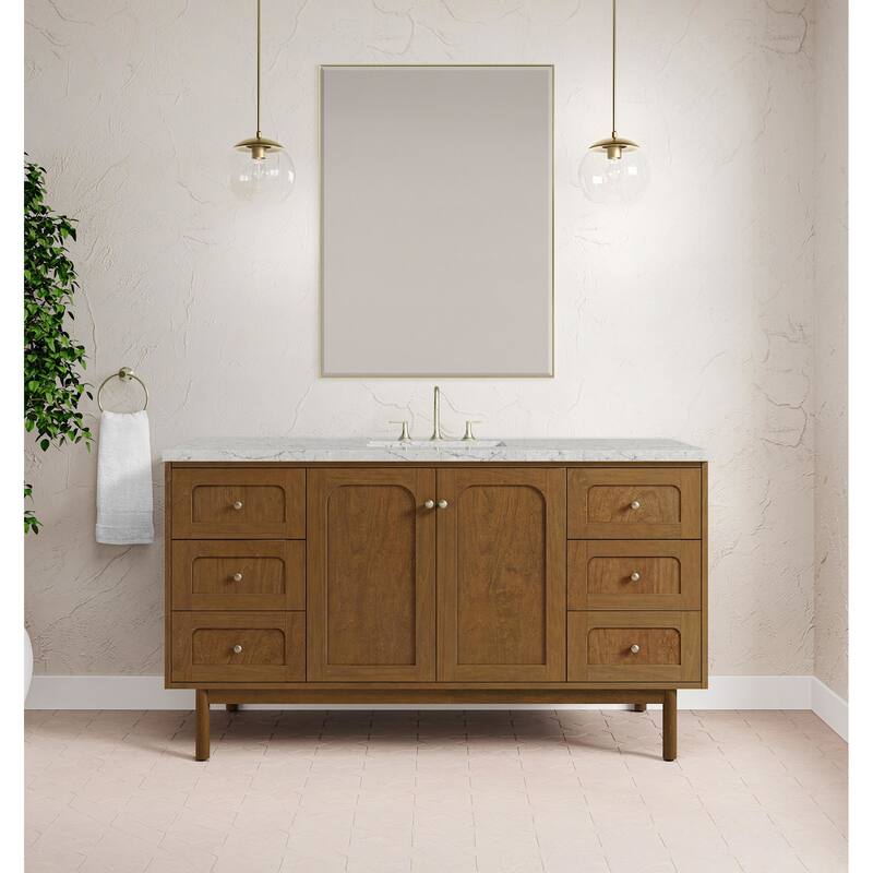 James Martin Vanities 545-V60S-FEJP Laurent 60" Single Basin Poplar