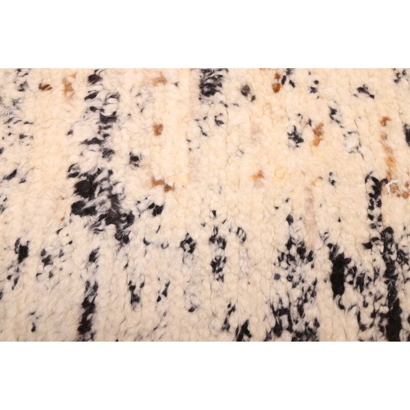 ECARPETGALLERY Hand-knotted Tangier Cream Wool Rug - 5'1 x 7'10