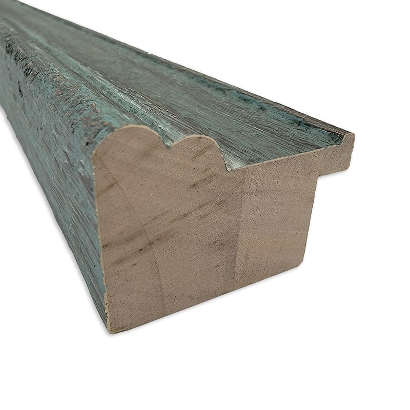Upcycled Teal Grey Wood Framed Grey Corkboard Bulletin Board