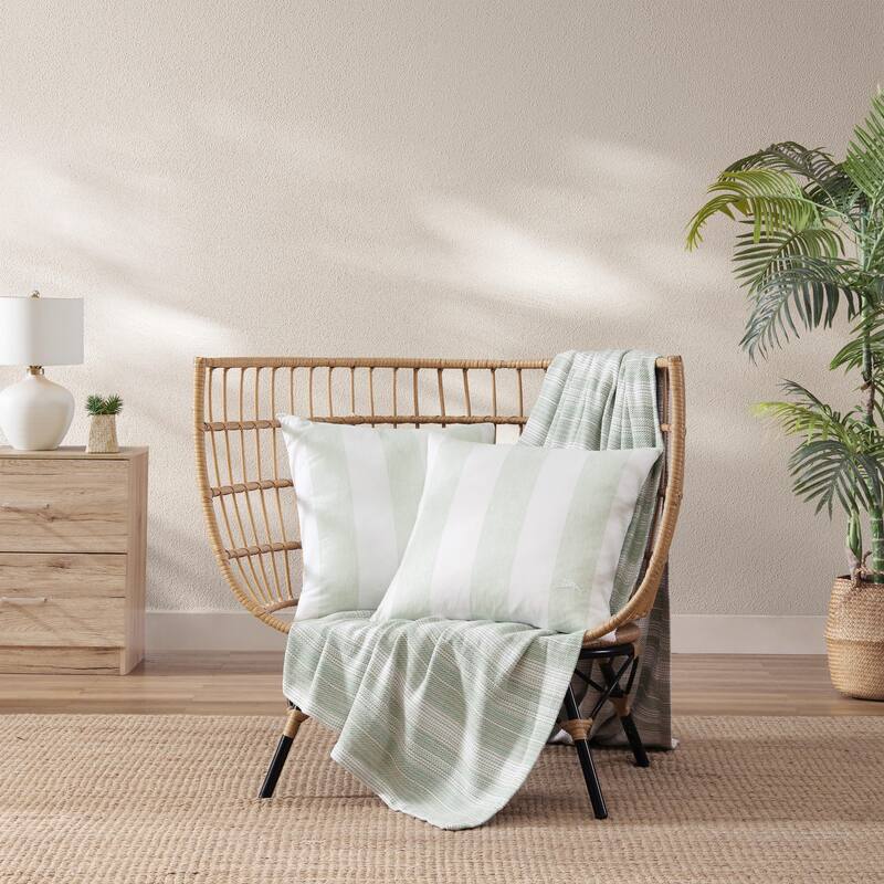 Tommy Bahama Awning Stripe Cotton Throw Pillow