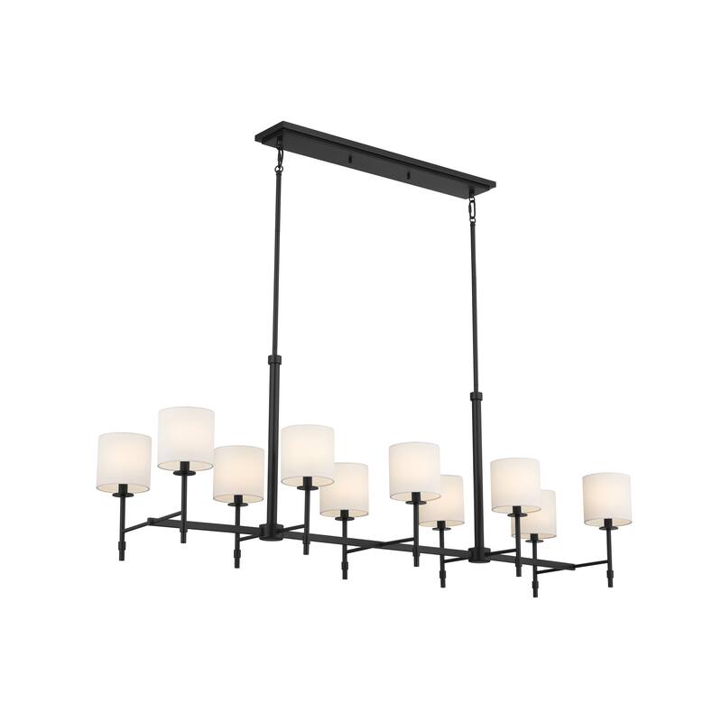 Kichler Lighting Ali 10-Light Black Linear Chandelier - 56.5