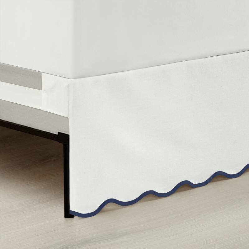 Lush Decor Coastal Chic Scallop Edge Bed Skirt Single