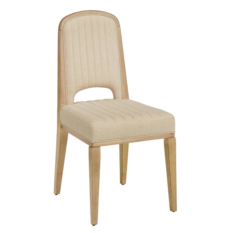 Harstad 42"-60" Extendable Round Dining Set with Channel Stitching Upholstered Chairs by iNSPIRE Q Modern