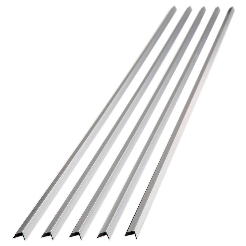 FASÄDE 47 in. Decorative Vinyl Outside Corner Trim Brushed Aluminum (5 Pack) - 5 Pack - 5 Pack