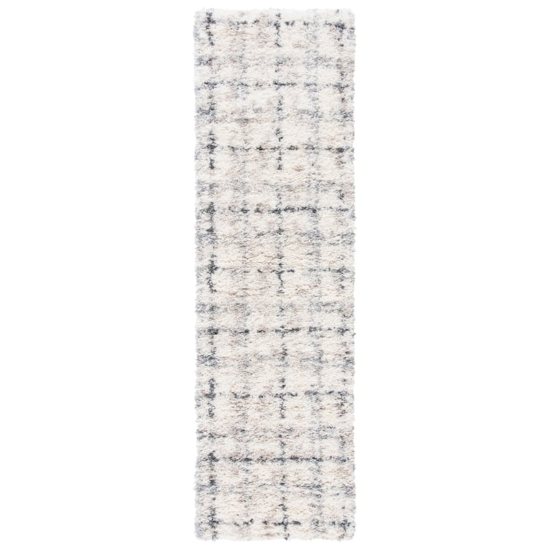 SAFAVIEH Fontana Shag Ashton Modern Check 2-inch Thick Rug