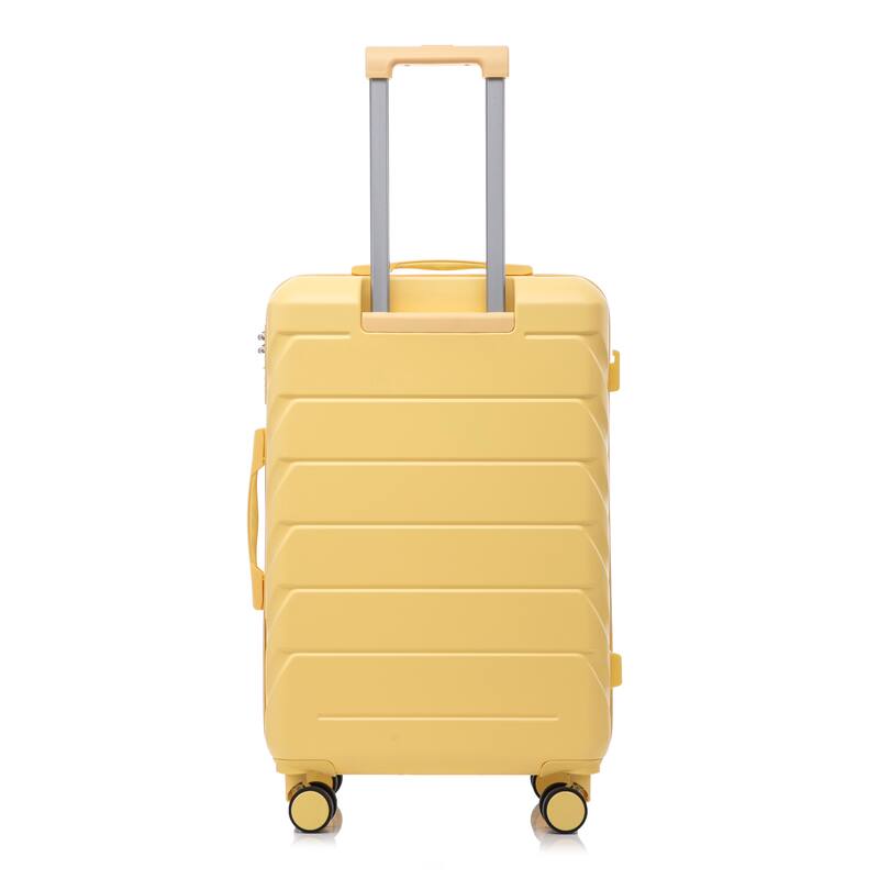 28 Inch Large Checked Luggage, Scratch Resistant Surface Four Multi-Directional Wheels, With Combination Lock and Side Hooks