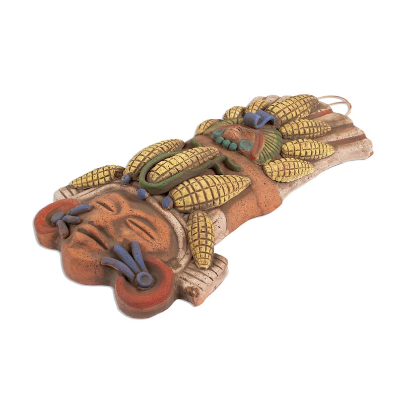 Novica Handmade Maize Majesties Ceramic Mask