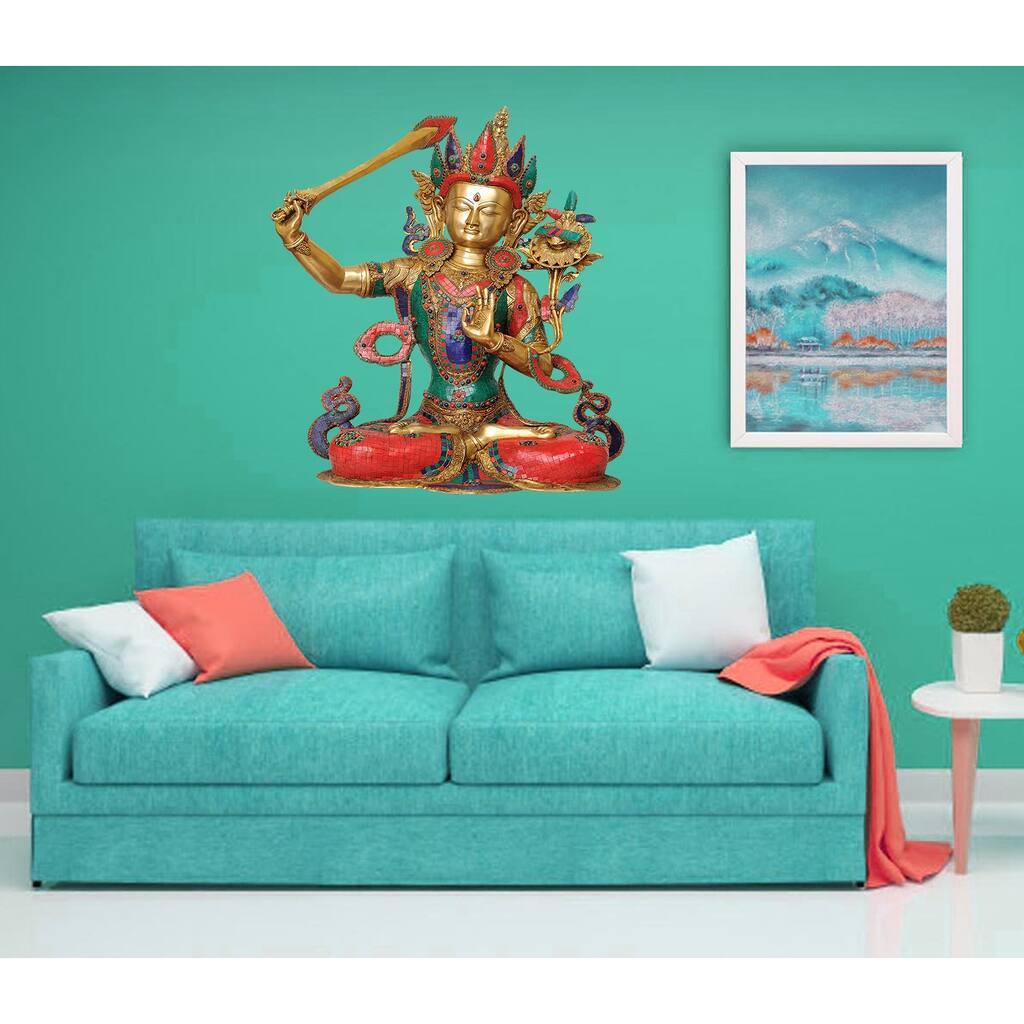 Golden Buddha Decal, Golden Buddha Sticker, Golden Buddha Wall Art