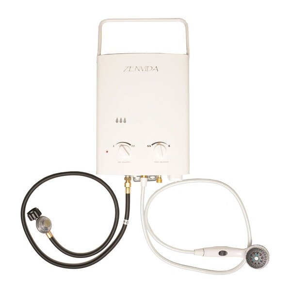 Zenvida Portable Tankless Water Heater Outdoor Shower, 6L 1.5 gpm