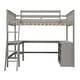 preview thumbnail 4 of 18, Modern Full Size Loft Bed With Shelves and Desk,No Box Spring Required for Bedroom