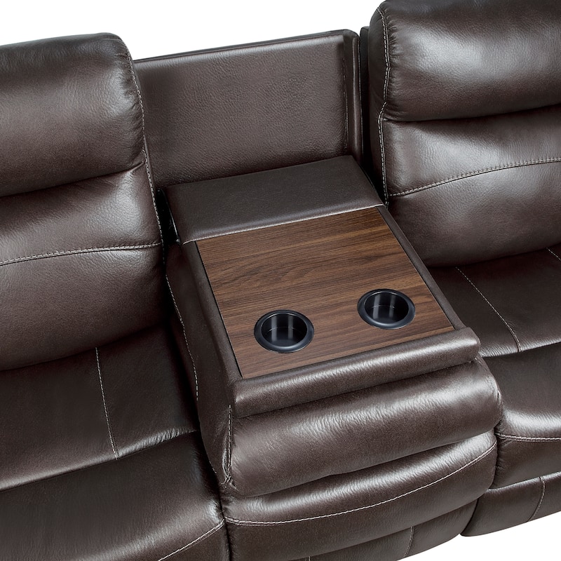Soho Double Lay Flat Reclining Sofa with Drop-Down Table