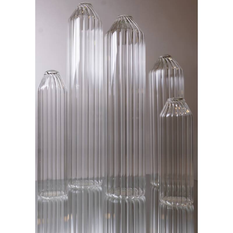 Glass Tabletop Bottle Vase - 14" - Clear