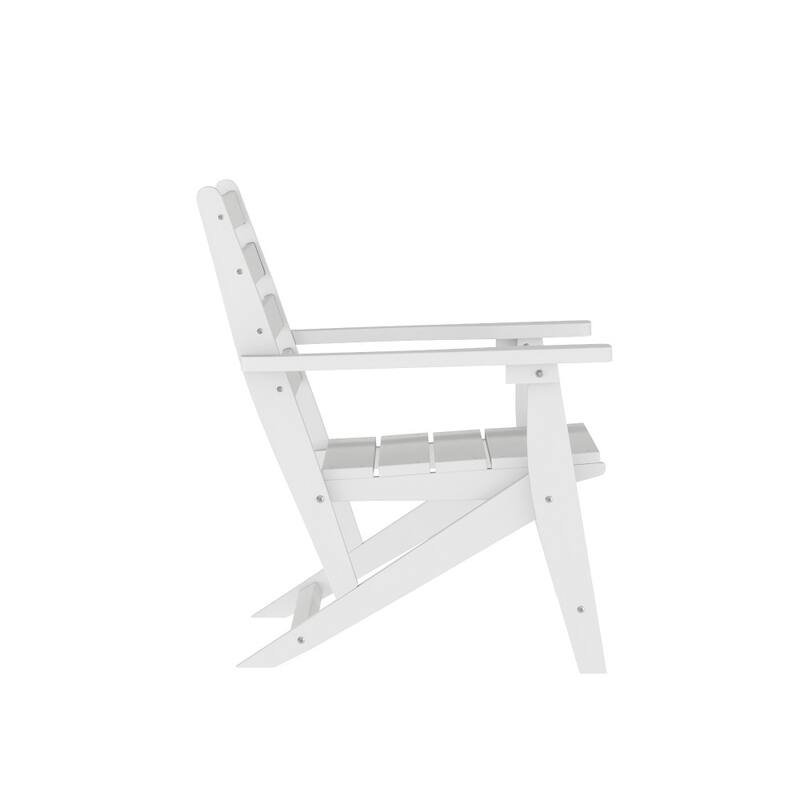 Commercial All Weather Adirondack Table and 6 Chairs with Cupholders
