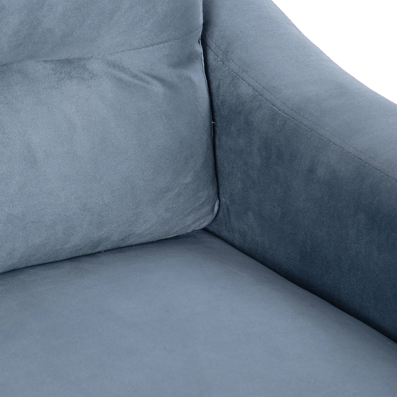 Gray 32.2" Accent Chair with Hardwood Frame