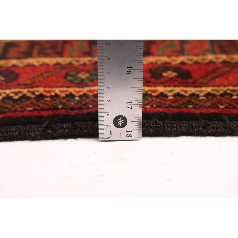 ECARPETGALLERY Hand-knotted Teimani Black, Red Wool Rug - 3'8 x 6'3