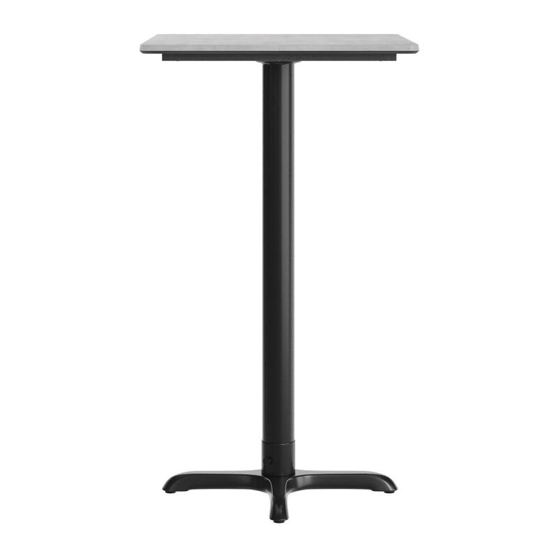 Commercial HPL Tabletop with Bar Height Crisscross Base - 29.75"W x 23.75"D x 42"H