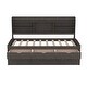 preview thumbnail 18 of 24, Twin Size Wooden Captain Bed with Built-in Bookshelves, Trundle and 3-Storage Drawers, Space-Saving Design, Light Grey