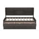 preview thumbnail 5 of 11, Twin Wooden Captain Bed with Bookshelves, Trundle, and Drawers, Antique Grey