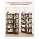 preview thumbnail 26 of 47, UIMOSO Corner Bookshelf, Corner Bookcase with Heavy Duty Metal Frame & Wooden Shelves