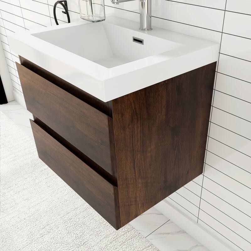 Floating Bathroom Vanity with Resin Top