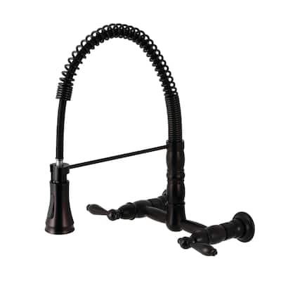 Kingston Brass Heritage 1.8 GPM Wall Mounted Widespread Bridge Pull