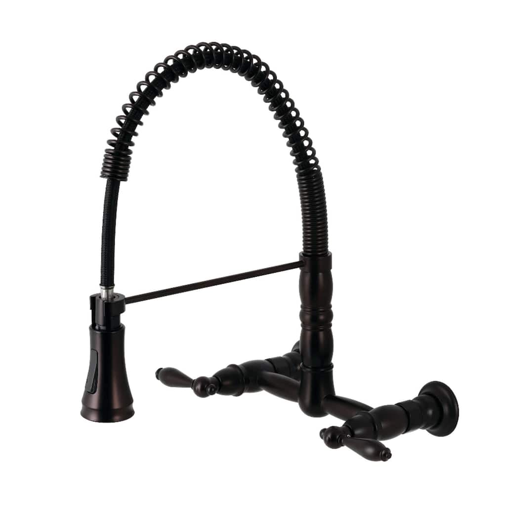 Kingston Brass Heritage 1.8 GPM Wall Mounted Widespread Bridge Pull