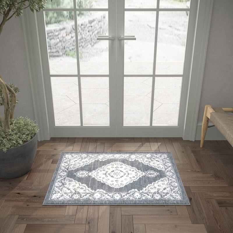 Carrington Shabby Chic Medallion Indoor Area Rug
