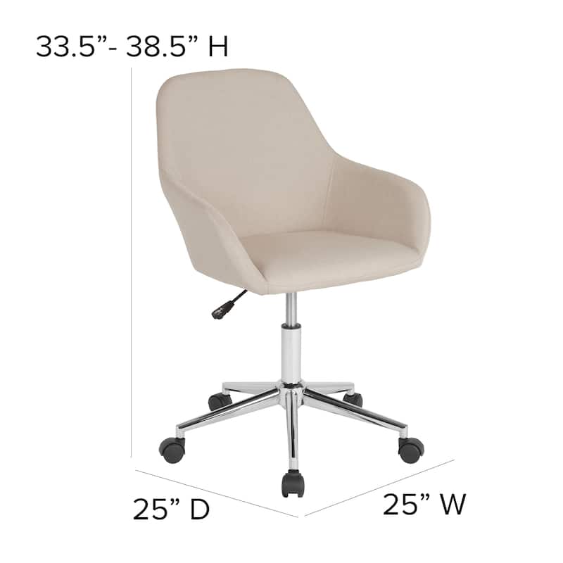 Home & Office Mid-Back LeatherSoft Upholstered Swivel Chair