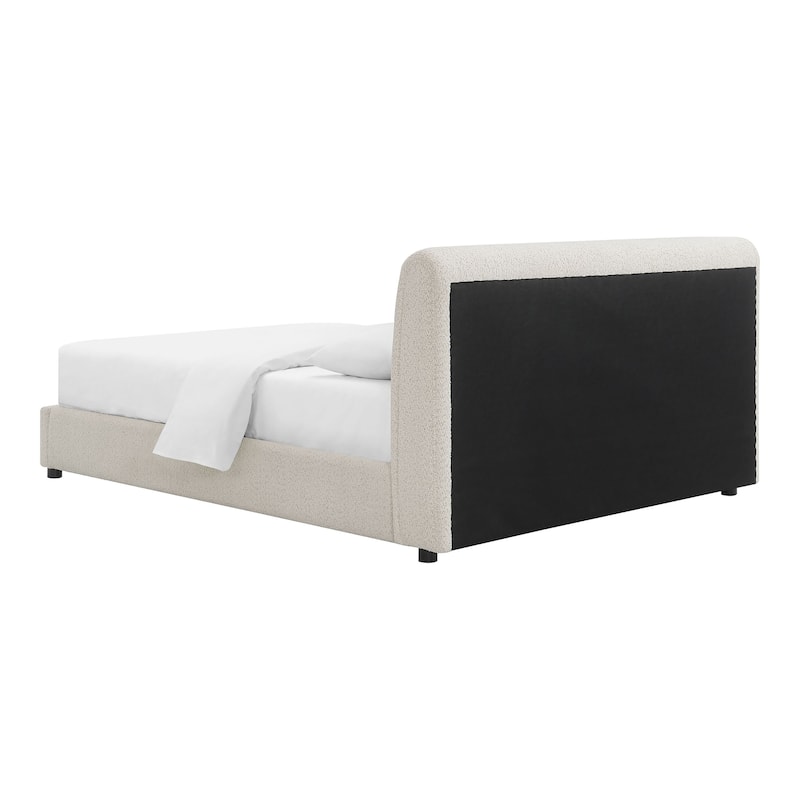 Furniture of America Vanessa Modern Boucle Upholstered Platform Bed