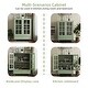 preview thumbnail 6 of 16, Anmytek Mint Green Vintage Glass Door Cabinet Kitchen Buffet Sideboard Living Room Display Storage